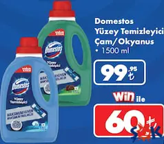 DOMESTOS YÜZEY TEMİZLEYİCİ ÇAM/OKYANUS 1500 ML DOMESTOS YÜZEY TEMİZLEYİCİ ÇAM/OKYANUS 1500 ML